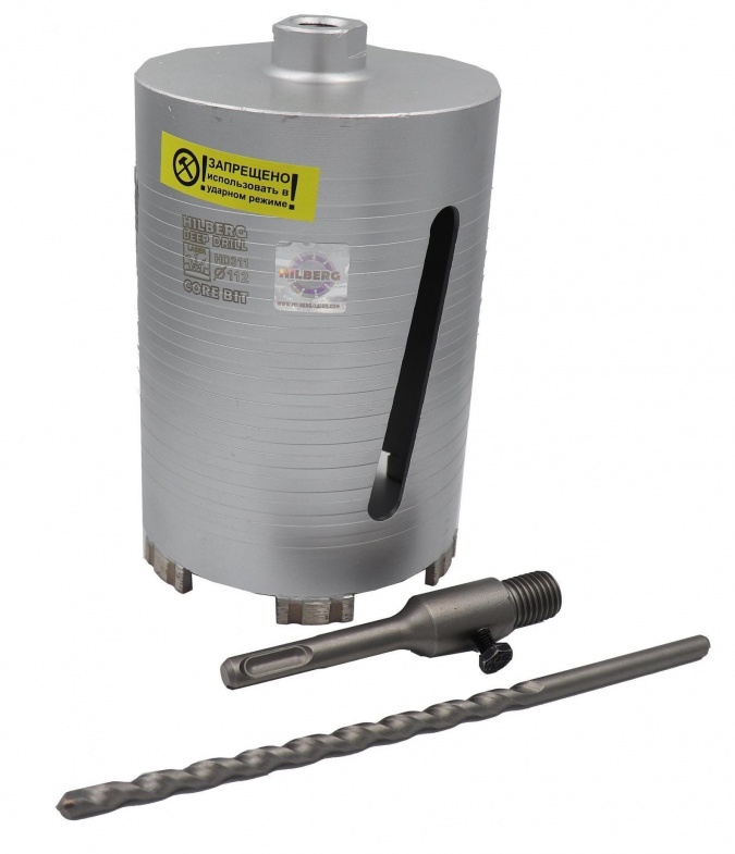 Алмазная коронка Hilberg Laser Deep Drill 112 мм
