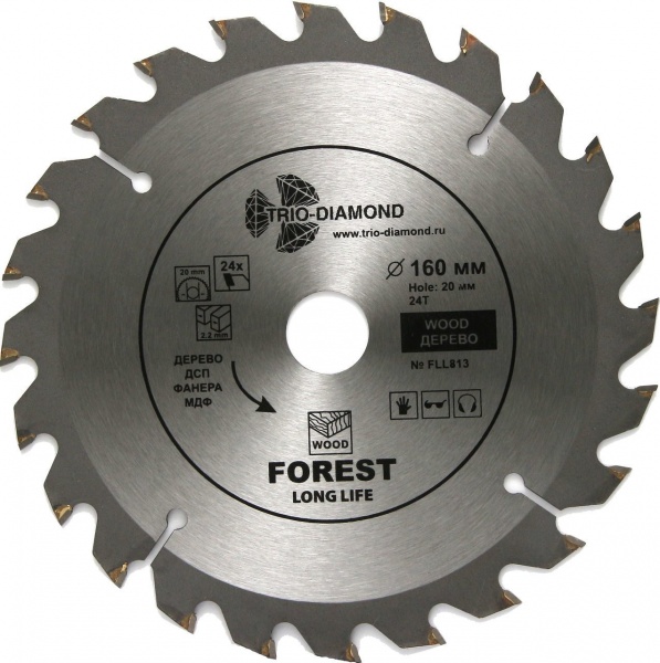 Алмазный диск Trio Diamond Forest O160*24T