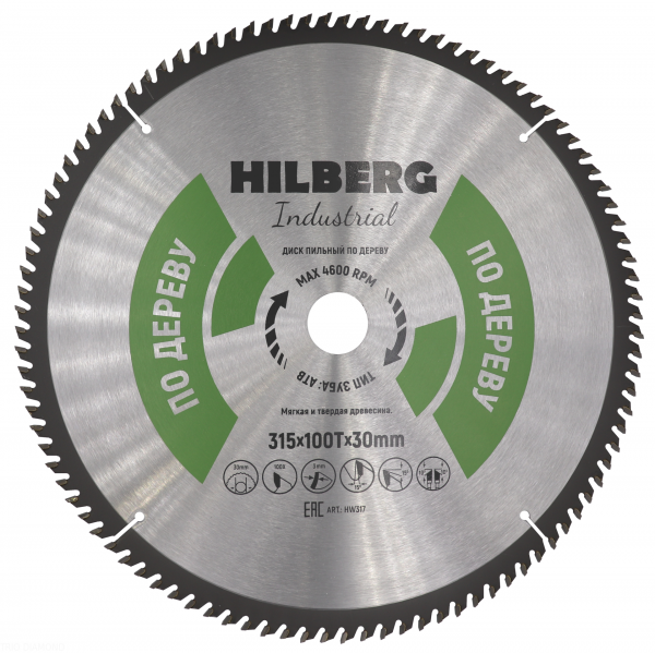 Пильный диск Hilberg Industrial Дерево 315 мм (100T)