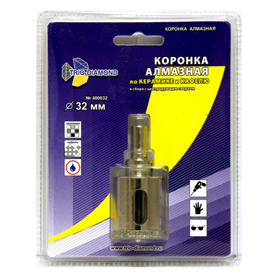 Коронка с центрирующим сверломTrio Diamond 32 мм